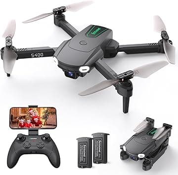 SOTAONE S400 Drone with Camera for Adults Kids, 1080P HD Foldable Mini Drones for Boys Girls, Remote Control Helicopter Toys Gifts with Auto-hovering, One Key Start, Self-spin, 3 Speeds, 2 Batteries